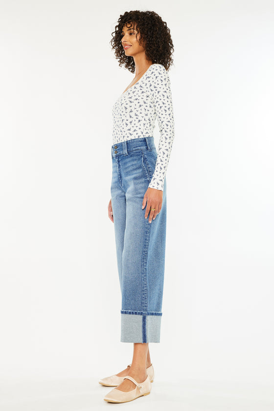 Irna 90's Cropped Wide Leg Jeans - Official Kancan USA