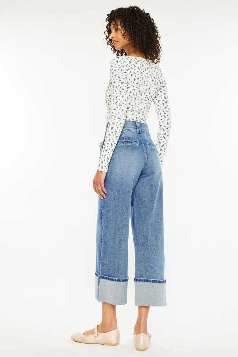 Irna 90's Crop Wide Jeans – Retro Fit – Kancan USA