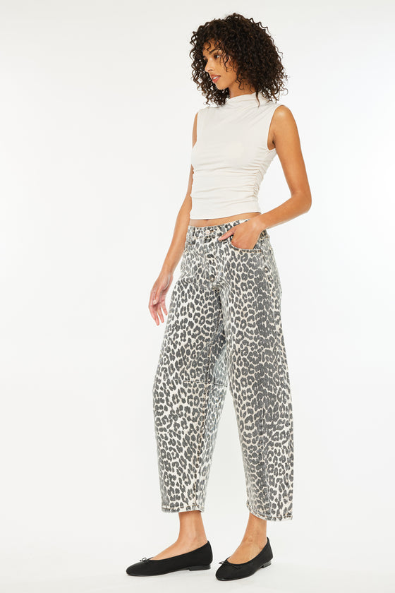 Xena High Rise Leopard Horseshoe Jeans - Official Kancan USA