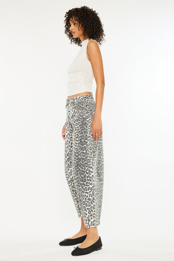 Xena High Rise Leopard Horseshoe Jeans - Official Kancan USA