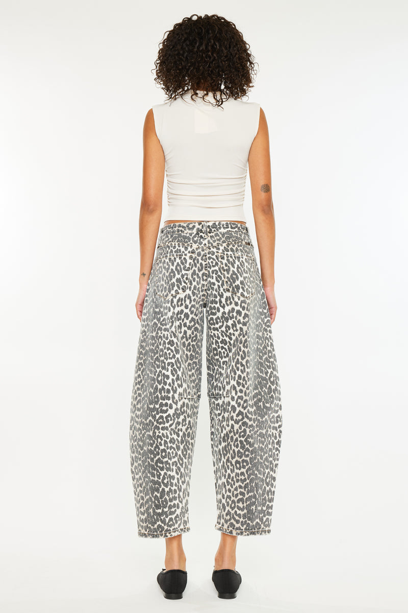 Xena High Rise Leopard Horseshoe Jeans - Official Kancan USA