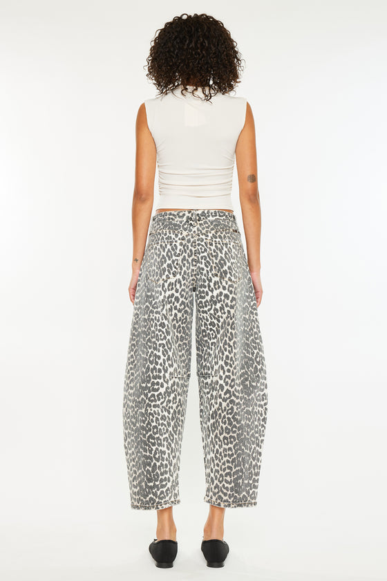 Xena High Rise Leopard Horseshoe Jeans - Official Kancan USA