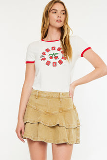  Rue High Rise Mini Denim Skirt