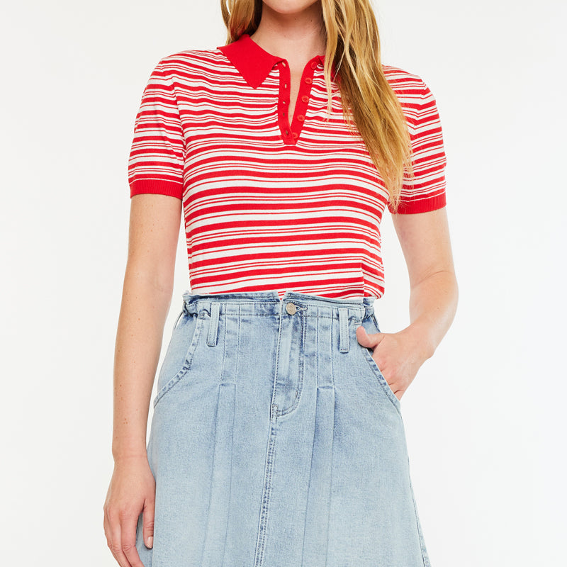 Kerro High Rise Midi Skater Skirt - Official Kancan USA