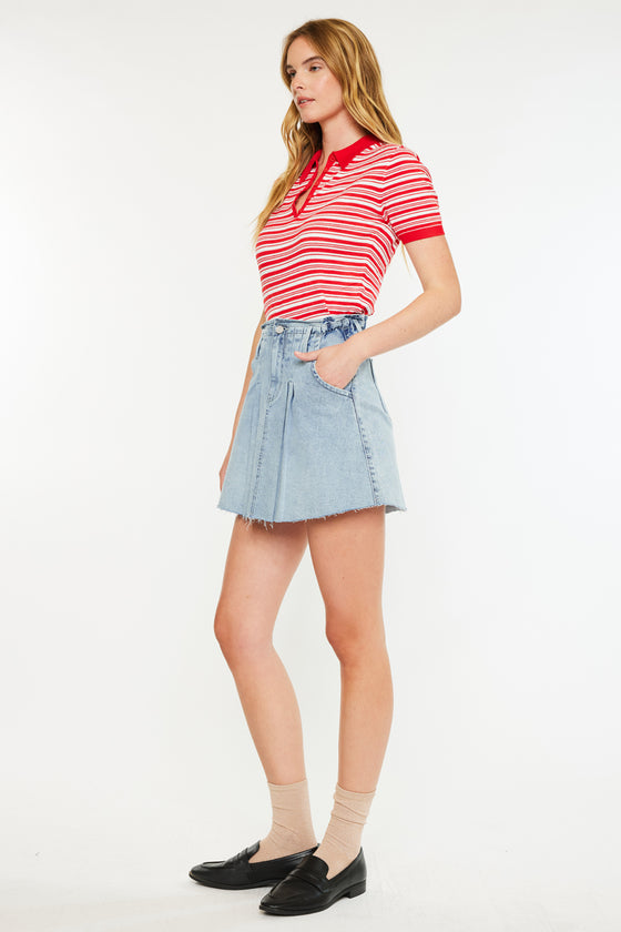 Kerro High Rise Midi Skater Skirt