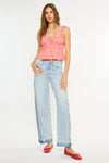 Carlise Mid Rise Color Block Wide Leg Jean - Official Kancan USA