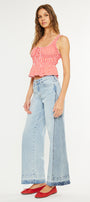Carlise Mid Rise Color Block Wide Leg Jean - Official Kancan USA