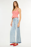 Carlise Mid Rise Color Block Wide Leg Jean - Official Kancan USA