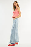 Carlise Mid Rise Color Block Wide Leg Jean - Official Kancan USA