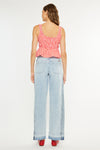 Carlise Mid Rise Color Block Wide Leg Jean - Official Kancan USA