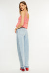 Carlise Mid Rise Color Block Wide Leg Jean - Official Kancan USA