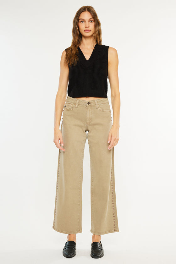 Ellie Mid Rise Wide Leg Jeans - Official Kancan USA