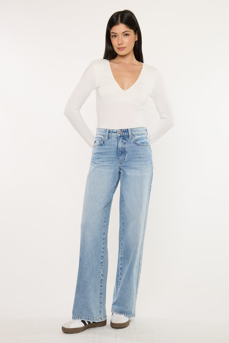 Sam High Rise Wide Leg Jeans - Official Kancan USA