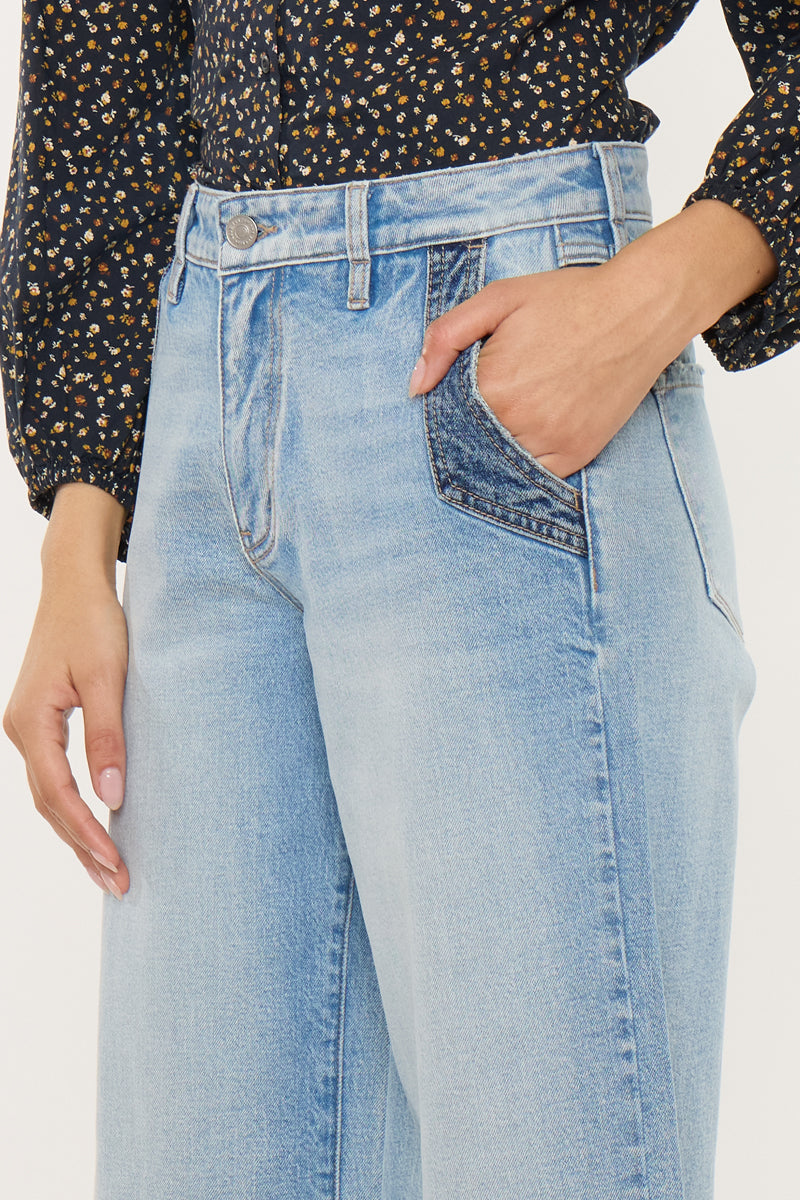 Lorinne High Rise Crop Wide Leg Jeans