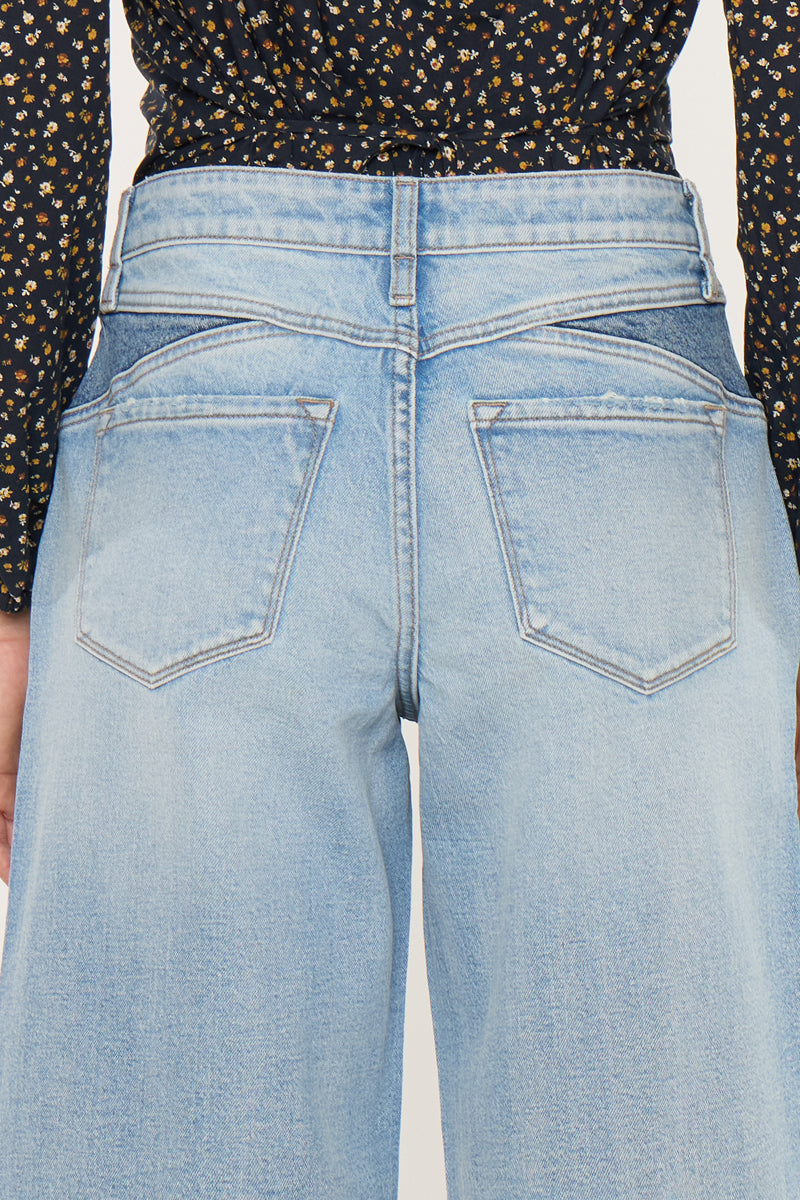 Lorinne High Rise Crop Wide Leg Jeans