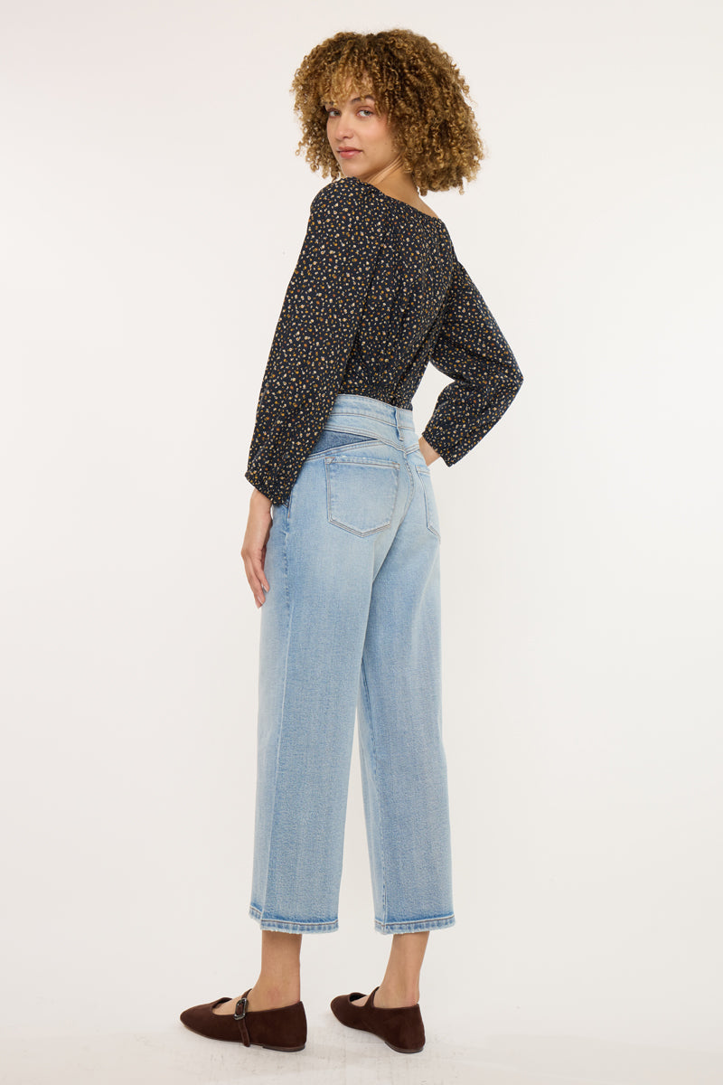 Lorinne High Rise Crop Wide Leg Jeans