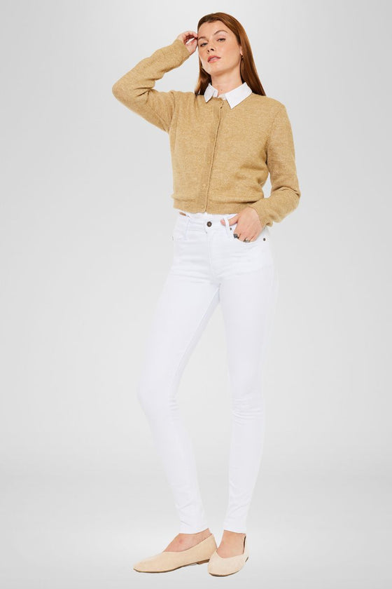 Alabaster High Rise Super Skinny Jeans - Official Kancan USA