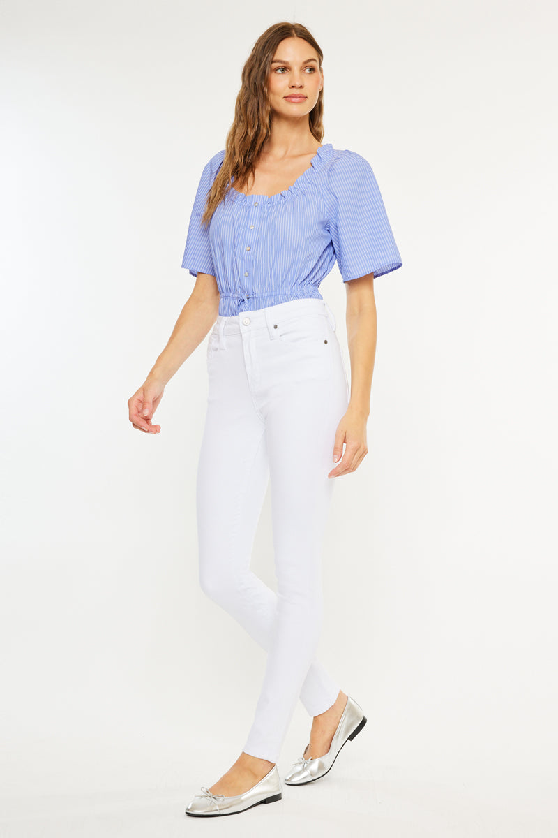 Alabaster High Rise Super Skinny Jeans - Official Kancan USA