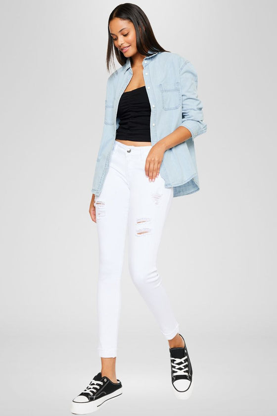 June Low Rise Ankle Skinny Jeans - Official Kancan USA