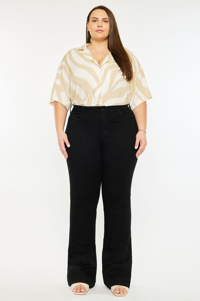 Gabriel Mid Rise Flare Jeans (Plus Size) - Official Kancan USA