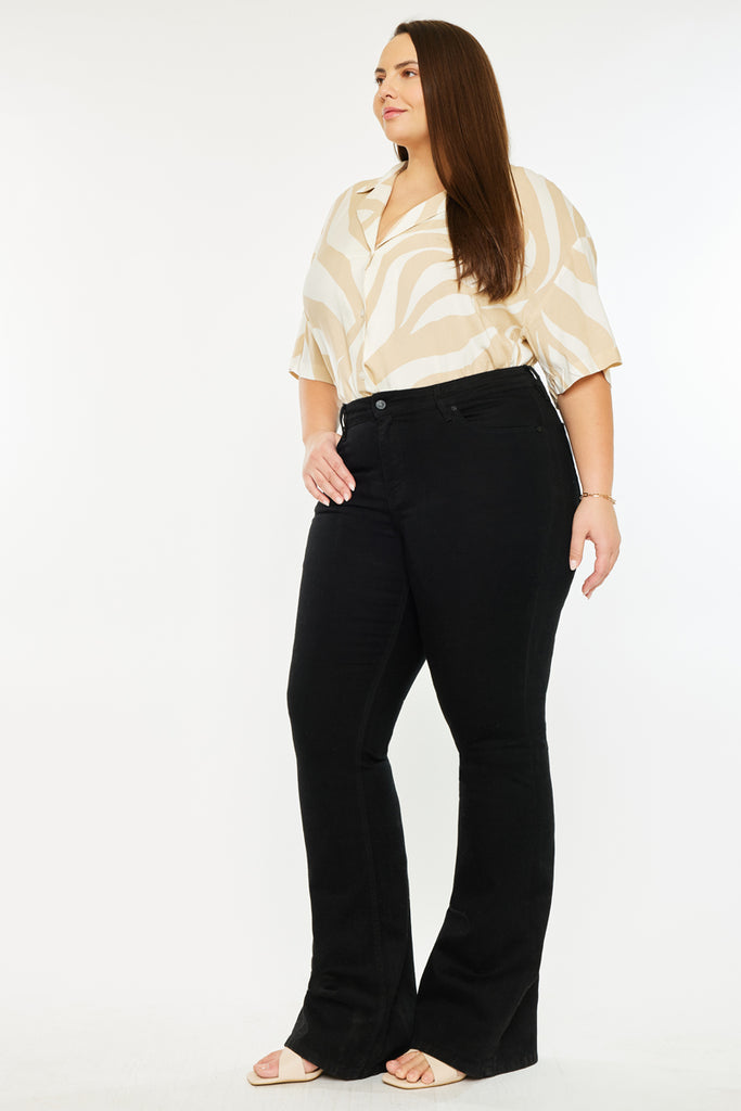 Gabriel Mid Rise Flare (Plus Size) | Kancan USA