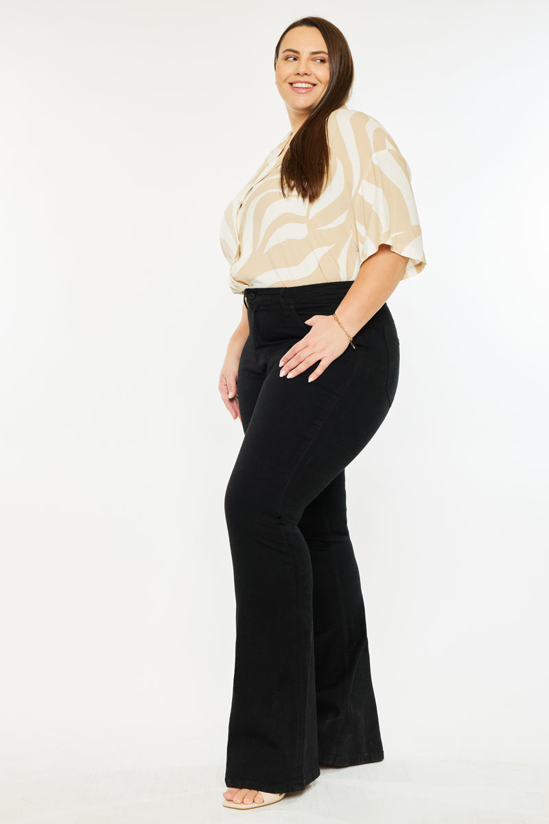 Gabriel Mid Rise Flare Jeans (Plus Size) – Kancan USA