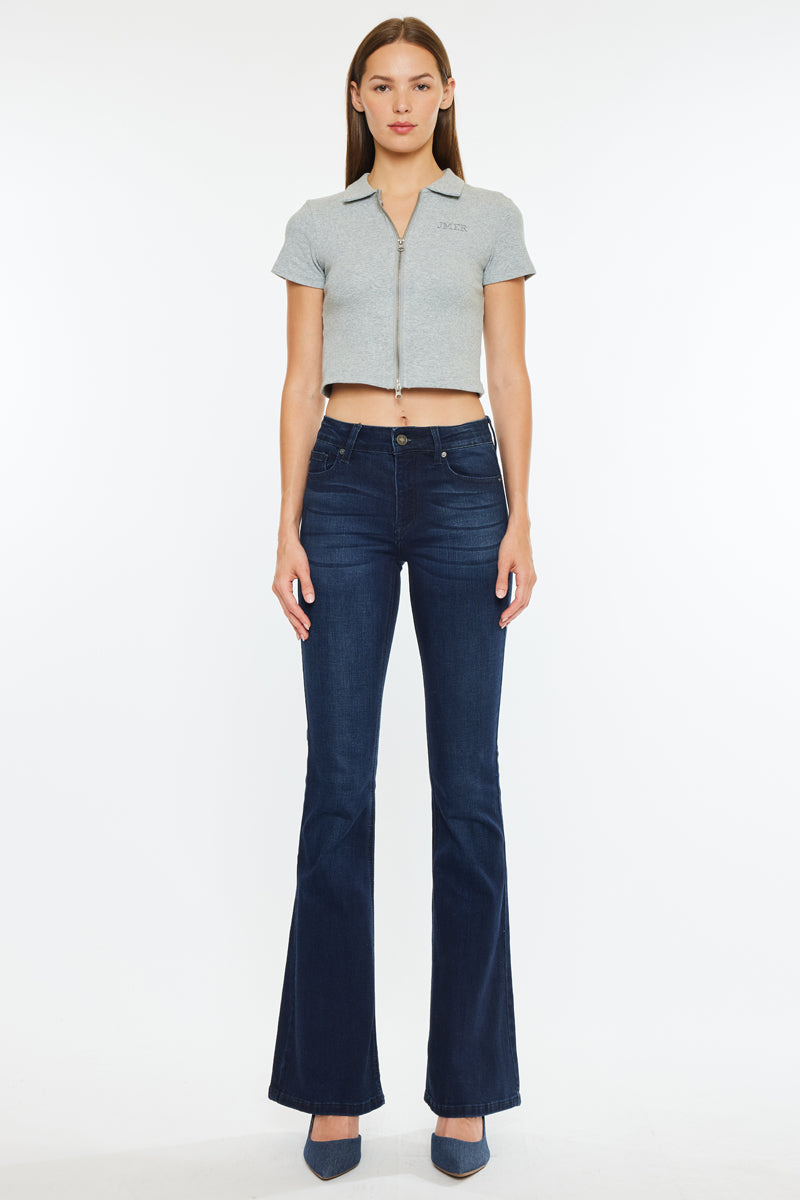 Trisha Mid Rise Classic Flare Jeans - Official Kancan USA