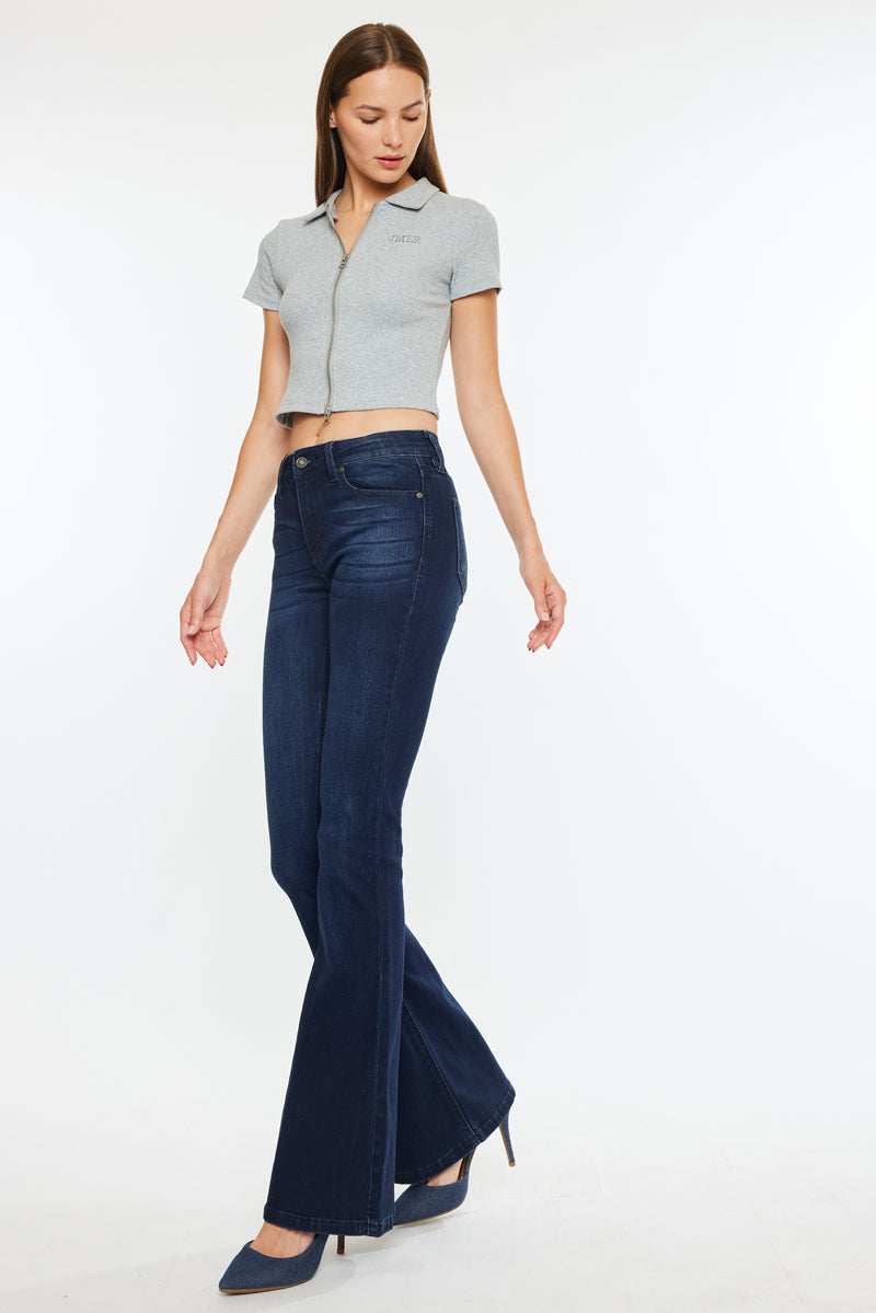 Trisha Mid Rise Classic Flare Jeans – Kancan USA
