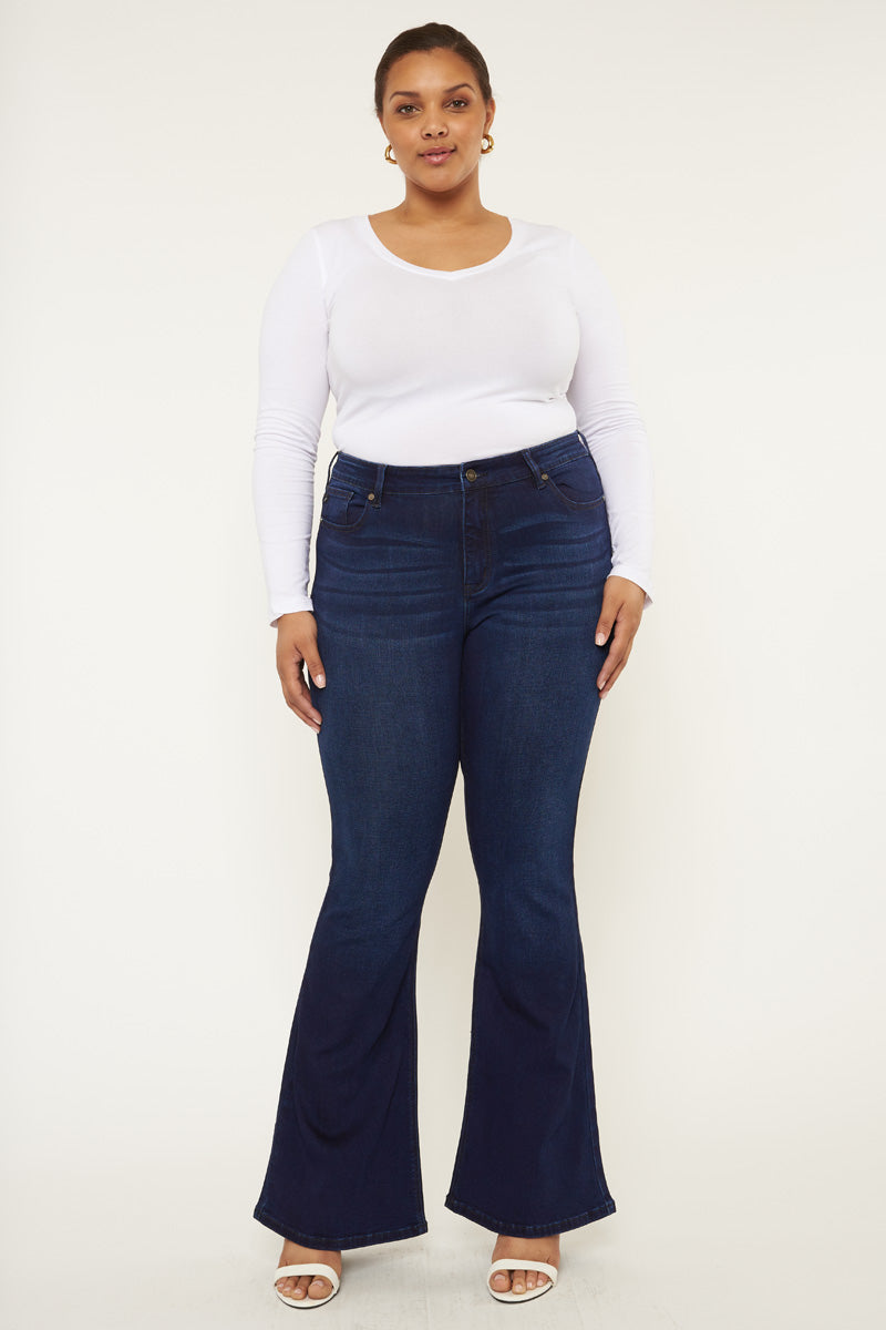Darcy Mid Rise Flare (Petite Plus Size) – Kancan USA