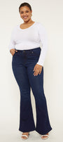 Darcy Mid Rise Flare Jeans (Petite Plus) - Official Kancan USA