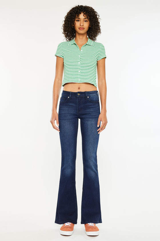 Prein Mid Rise Flare Jeans (Petite)