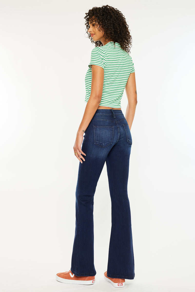 Prein Mid Rise Flare Jeans (Petite) – Kancan USA