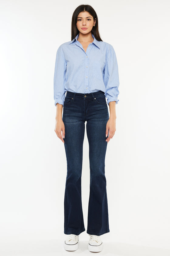 Prein Mid Rise Flare Jeans (Petite) - Official Kancan USA