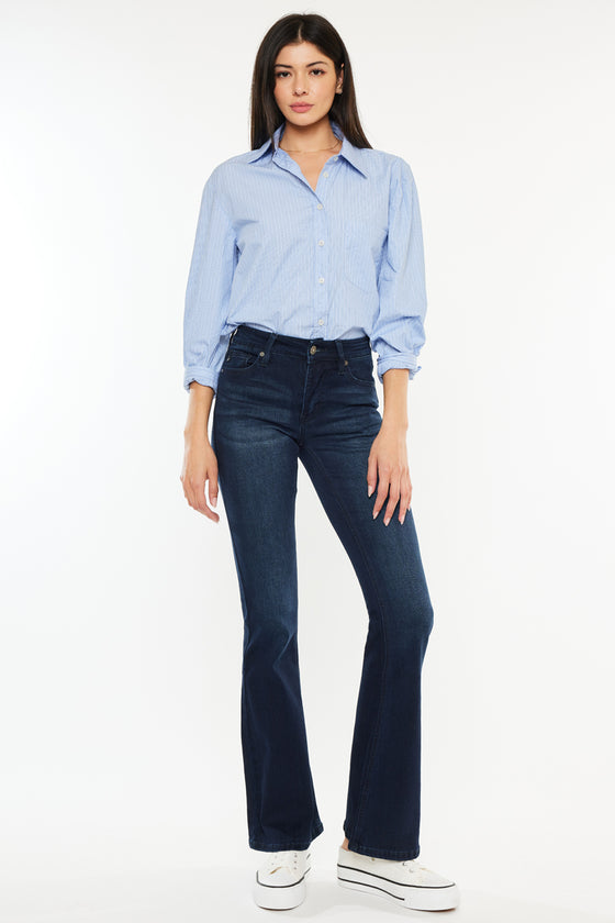 Prein Mid Rise Flare Jeans (Petite) - Official Kancan USA