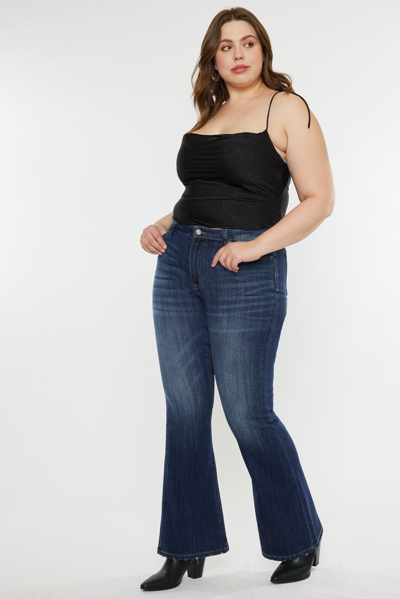 Natti Mid Rise Flare (Plus Size) – Kancan USA