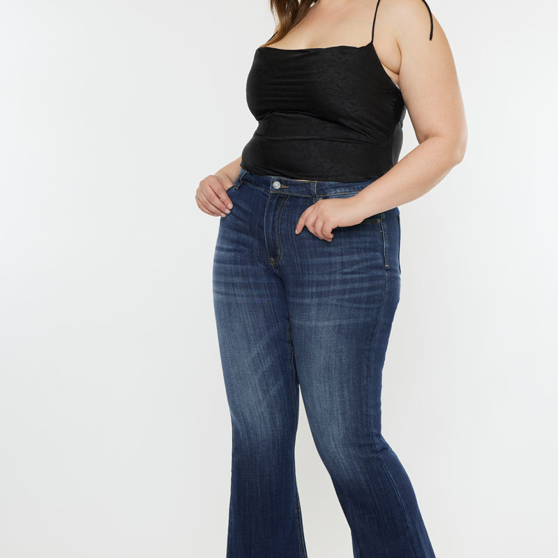 Natti Mid Rise Flare Jeans ( Plus Size) - Official Kancan USA
