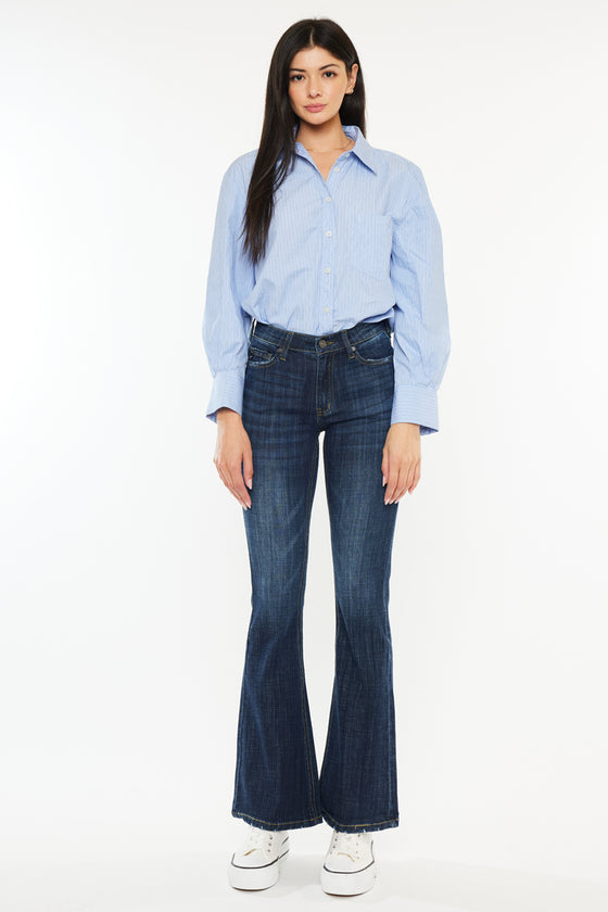 Hayden Mid Rise Flare Jeans (Petite) - Official Kancan USA