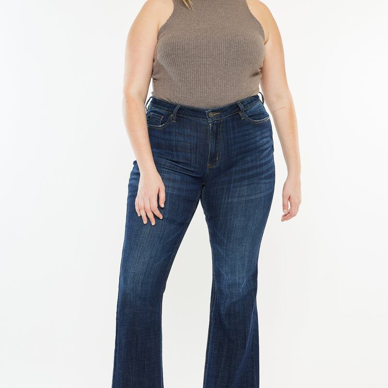 Charly  Mid Rise Flare Jeans (Petite Plus) - Official Kancan USA