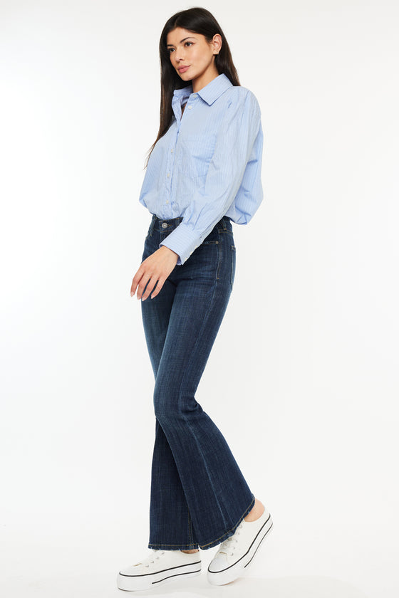 Hayden Mid Rise Flare Jeans (Petite) - Official Kancan USA