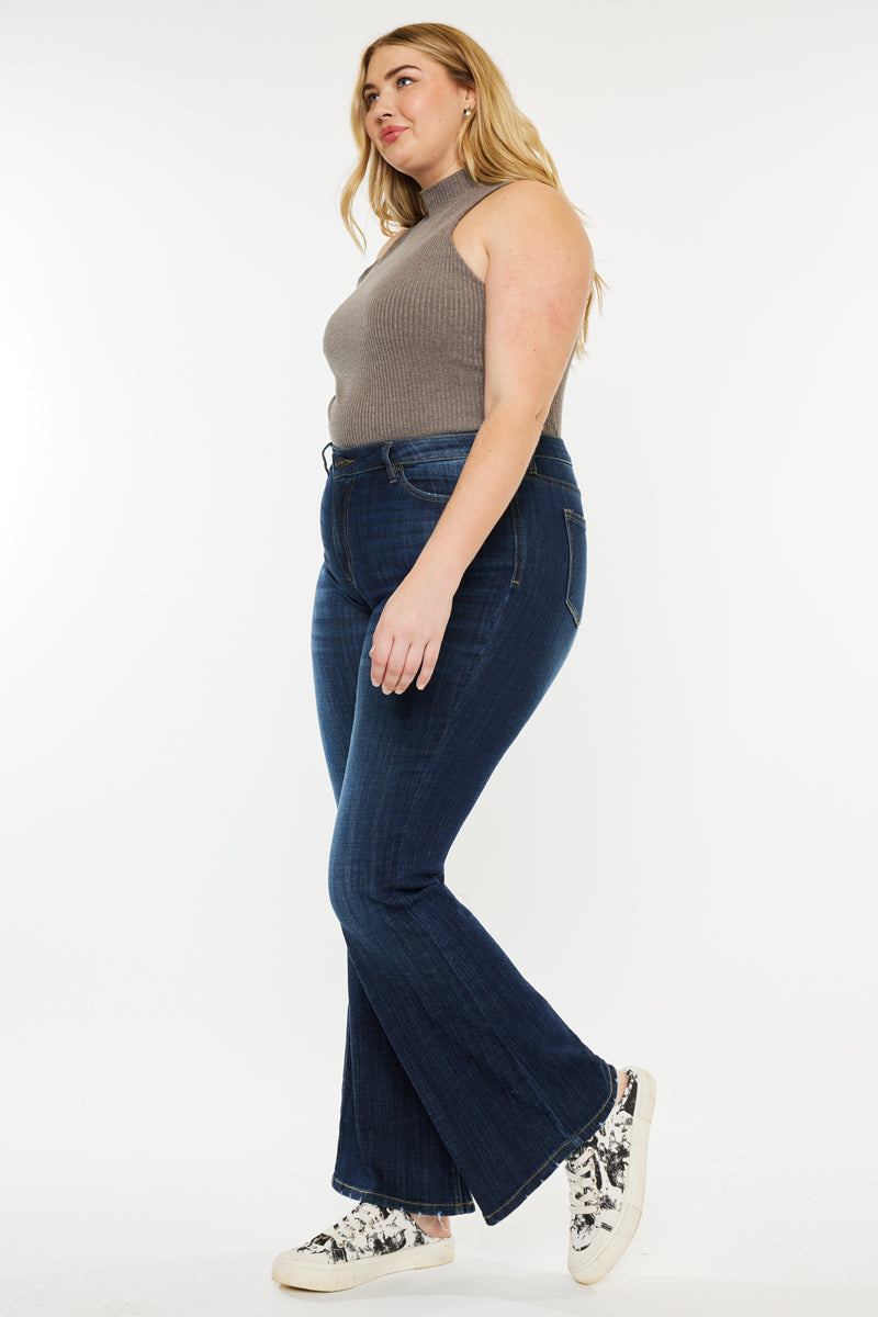 Charly  Mid Rise Flare Jeans (Petite Plus) - Official Kancan USA