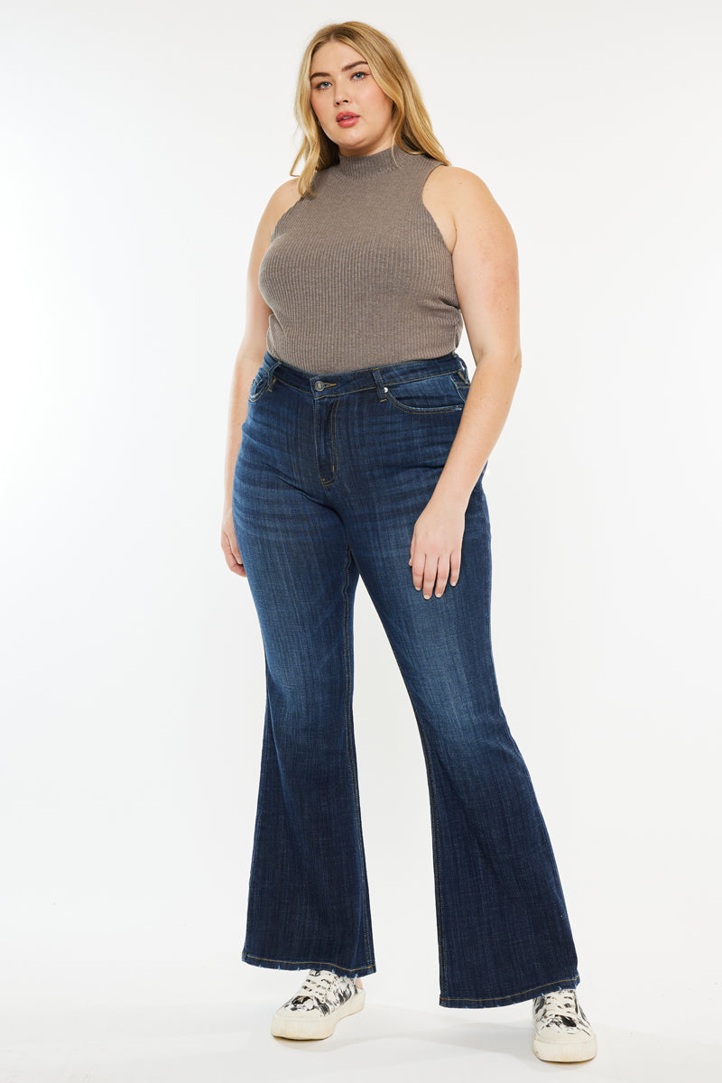 Charly  Mid Rise Flare Jeans (Petite Plus) - Official Kancan USA