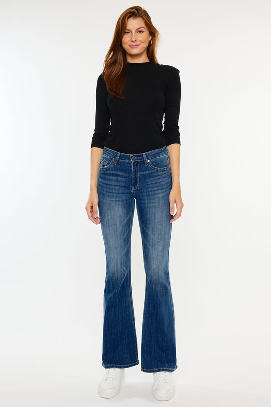 Hayden Mid Rise Flare Jeans (Petite) - Official Kancan USA