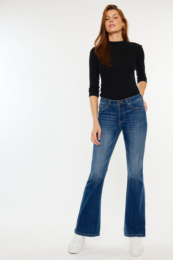 Hayden Mid Rise Flare Jeans (Petite) - Official Kancan USA