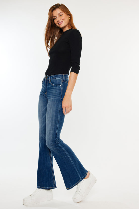 Hayden Mid Rise Flare Jeans (Petite) - Official Kancan USA