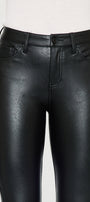 Kiwi Mid Rise Faux Leather Flare Jeans - Official Kancan USA