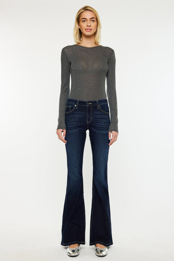 Samuel Mid Rise Flare Jeans - Official Kancan USA