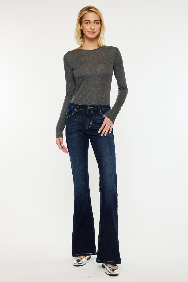 Samuel Mid Rise Flare Jeans – Kancan USA