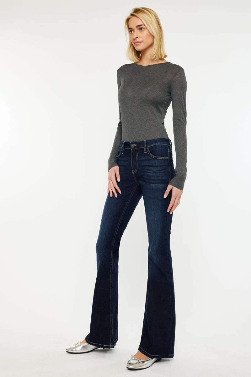Samuel Mid Rise Flare Jeans – Kancan USA