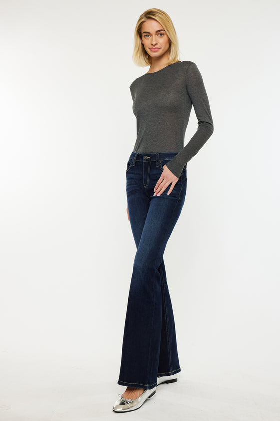 Samuel Mid Rise Flare Jeans - Official Kancan USA