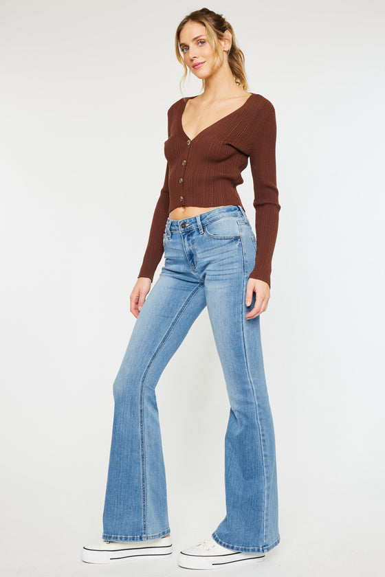 Samuel Mid Rise Flare Jeans - Official Kancan USA